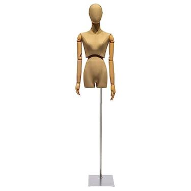 Imagem de Multiuso Manequim ajustável vestido de casamento manequim com suporte vestido feminino forma manequim torso braço possível para exibição de loja de janela Janela
