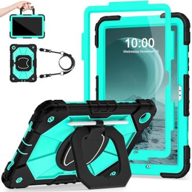 Imagem de Auizotl Capa para Galaxy Tab A9 Plus de 11 polegadas com protetor de tela/suporte giratório/suporte para caneta, capa à prova de choque de grau militar para Samsung Galaxy A9 + capas de tablet