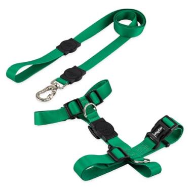 Imagem de Mood Pet Coleira Peitoral Para Cachorro Cães Modelo H Tradicional Tamanho Porte Grande Médio Pequeno (PP, Green)