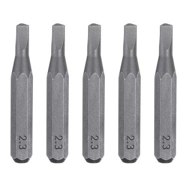 Imagem de HARFINGTON 5 peças TRI2.3 Broca de chave de fenda triangular 5/81.3 cm haste sextavada 28 mm/1,1" de comprimento, pontas sextavadas de aço S2 para ferramentas elétricas de chave de fenda elétrica de