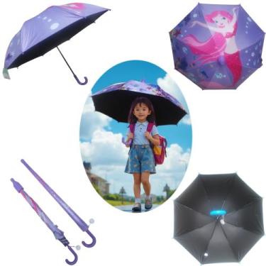 Imagem de Guarda Chuva Infantil Automático com Proteção Solar Estampas Divertida