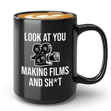 Imagem de Caneca de café Director 425 g preta - look at you making films and shit - Director Manager Boss Leader Coworker Appreciation Work Bestie