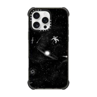 Imagem de CASETiFY Capa Ultra Impact para iPhone 16 Pro Max [Strong Slim / 3,5 m 5X Militray Grade Drop Protection/Compatível com Magsafe] - Gravity 3.0 - Preto Transparente