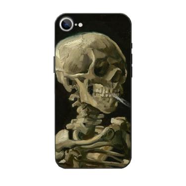 Imagem de Capa compatível com iPhone 16e, Skeleton by Van Gogh Fine Art Cool Phone Case, Cool Slim Protective Cover