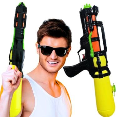 Imagem de Kit Brinquedos 2 Pistola de agua grande arminha d'agua praia piscina verão lançador lança água water gun presente dia das crianças menino menina 5 anos natal aniversário
