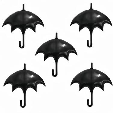 Imagem de 5Pcs Wednesday Theme Balloon Black Umbrella Balloons/Wednesday Addams Family Birthday Decorations/Wednesday Addams TV Party Decoration for TV Series Fans Birthday/Funeral Decorations/Game Theme Party