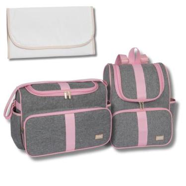 Imagem de Kit de Bolsa Maternidade com Mochila e Trocador Clássica - Neném na Nu