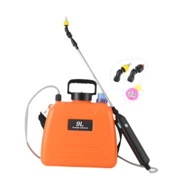 Imagem de WeiLaiKeQi Pulverizador elétrico de jardim com bocais de névoa, distribuidor agrícola de ervas daninhas pulverizador de água pulverizador de água para limpeza de, 9l Orange 27x32cm