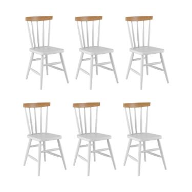 Imagem de Kit 6 Cadeiras de Jantar Madeira Maciça/MDF Multimóveis CR50120