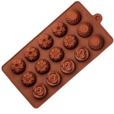 Imagem de Forma Silicone Bombons Moldes finos Doce Docinho Chocolate - yangzi