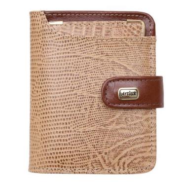 Imagem de Carteira Feminina de Couro com Ponteira 033 - Artlux, Amêndoa