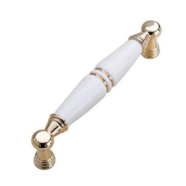 Imagem de Puxador de armário Jane Europe puxador de cerâmica ouro rosa maçanetas de porta de armário de melhoria de casa acessórios de hardware de móveis pacote de 10 portas (ouro 128 mm)