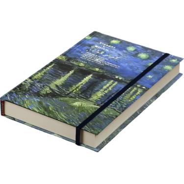 Imagem de ipoul Diário de arte, caderno de esboço, caderno em branco, 130 gsm, caderno de desenho de papel grosso, A5, caderno de desenho de capa dura, diário de página em branco, sem forro, noite estrelada de