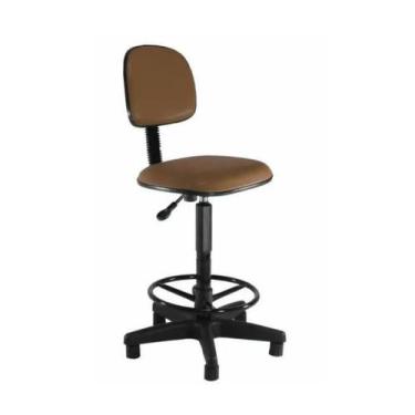 Imagem de Cadeira Caixa Alta Tecido Preto - Balcão - Portaria - Recepção - Super