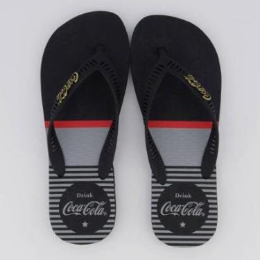 Imagem de Chinelo Coca Cola Bates Preto-Masculino