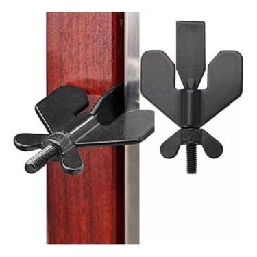 Imagem de Fechadura Portátil De Segurança P/ Porta De Hotel Motel Aço - H2, Pret