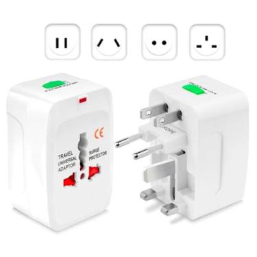 Imagem de Adaptador Universal de Tomadas com Plug Internacional – Compatível com EUA, Europa, Ásia e Brasil – Portátil, Seguro e Bivolt – Ideal para Viagens e Casa – Linha Premium