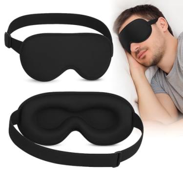 Imagem de Máscara de Dormir 3D Anatômica Tapa Olho para Sono Profundo – Conforto Total, Ajustável, Bloqueio Completo de Luz, Ideal para Viagens e Relaxamento