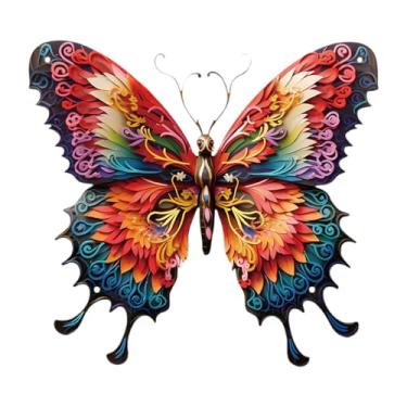 Imagem de predolo Decoração de parede de borboleta de ferro, enfeite de cerca de jardim, escultura de parede para, sala de estar, quintal, galeria