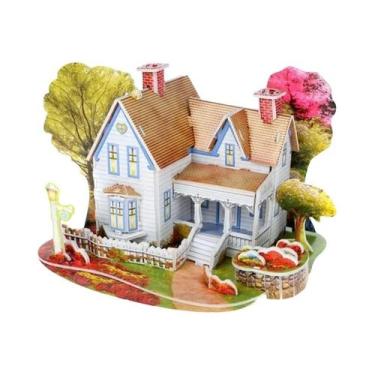 Imagem de Crianças 3D DIY Puzzle Castelo Modelo Desenho Animado Brinquedo De Pap