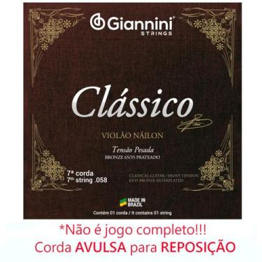 Imagem de Corda AVULSA violao classico NYLON 7a SI pesada GIANNINI