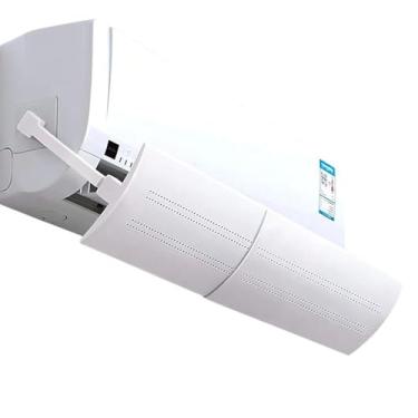 Imagem de Defletor de Ar Condicionado Split, Ajustável até 96 cm, Plástico PP Branco, para Aparelhos até 103 cm
