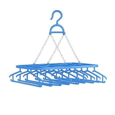 Imagem de Varal Cabideiro Premium com 8 Cabides – Portátil, Leve e Resistente para Secar Roupas sem Amassar