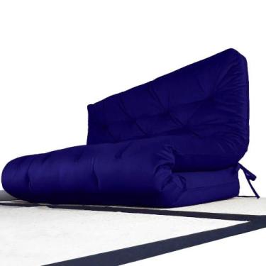 Imagem de Colchão Futon King Dobrável Sofa Cama Acquablock Azul Royal D33 - R9 D