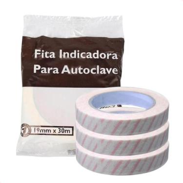 Imagem de Kit com 3 - Fita Indicadora para Autoclave 19mm X 30m - CIEX