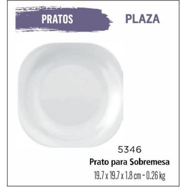 Imagem de Jogo De Prato Pla 12 Pratos Sobremesa - Lanche - Branco - Duralex