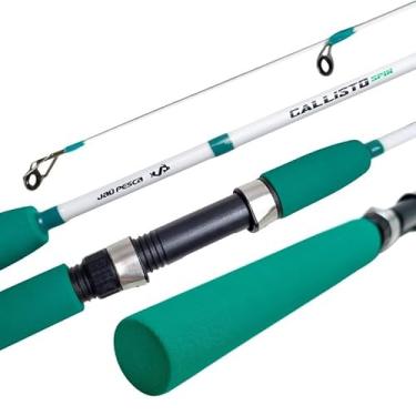 Imagem de Vara de Pesca Jaú Pesca Callisto Spin, Fibra de Vidro, 2 Partes, 10-20 lbs, Molinete (Verde, 1,50m)