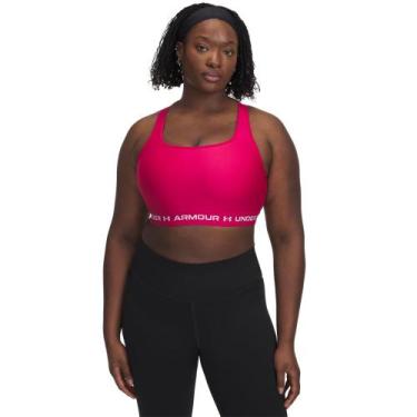 Imagem de Top de Treino Under Armour Crossback Mid Feminino, Roxo, GG