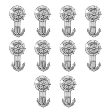 Imagem de 10 peças de gancho giratório com ventosa transparente a vácuo sem perfuração gancho de toalha de parede para banheiro (cinza translúcido, 10)