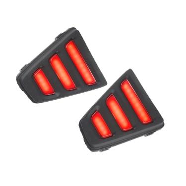 Imagem de Motoforti Farol traseiro de freio de neblina para Honda Fit Jazz 2014-2017, plástico, vermelho e preto, 2 peças