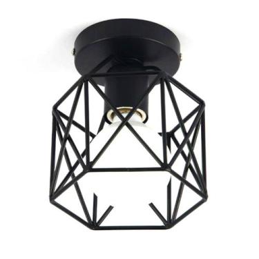 Imagem de Lâmpada industrial retrô para decoração de corredor de gaiola de metal