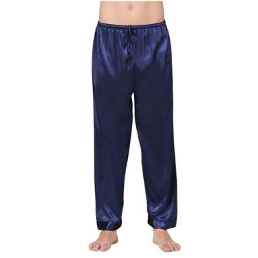 Imagem de Roupa de dormir masculina Cueca Boxers Shorts Calças Pijamas Roupa de 