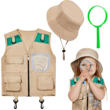 Imagem de Conjunto de coletes e chapéus Costume Ramede Kids Safari Outdoor Adven