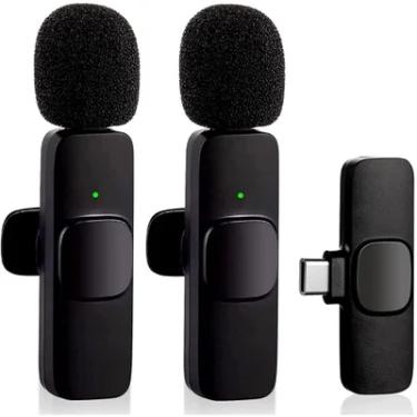 Imagem de Kit 2 Microfone Lapela Transmissão Reunião Palestra Vídeo Youtube Tiktok Compativel Usb C