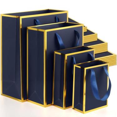 Imagem de Sacos de presente de Natal PerKoop Kraft Paper, pacote 40, 4 tamanhos,