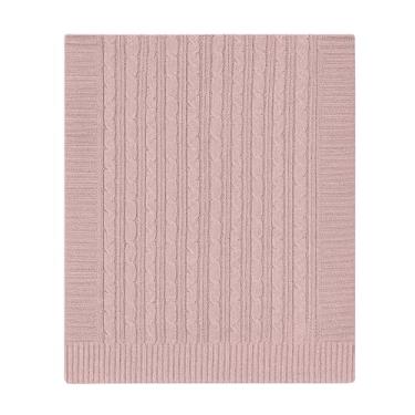 Imagem de Manta de Bebê Tricot Algodão Lauren Aimê Baby Rosa Velho