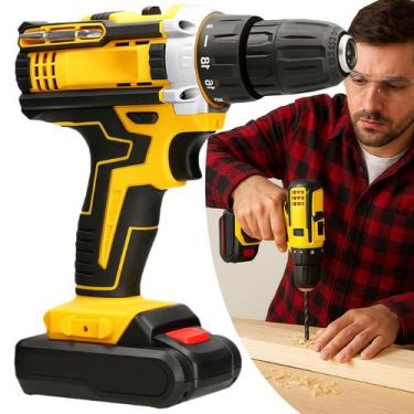 Imagem de Parafusadeira Furadeira Compacta Completa Sem Fio 2 Baterias 110V 220V