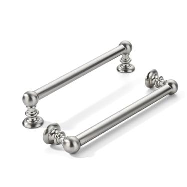 Imagem de khtumeware Pacote com 2 peças de 152 mm (6 polegadas) (152 mm) Gabinete de armário de cozinha escovado central escovado puxador sólido de armário de cozinha resistente para gavetas, penteadeira, alça