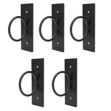 Imagem de Yosoo 5 Peças de Suportes de Corda Decorativa, Aço Inoxidável 304 Preto para Pendurar Plantas, Com Gancho de Montagem na Parede, Gancho de Teto, Evitando Balanços Desagradáveis