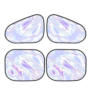 Imagem de Shakas 4 peças de persianas de janela de carro, capa de proteção solar de janela, capa de proteção UV, acessórios de adsorção de filme eletrostático, mantém o refrigerador para amamentar, tirar uma