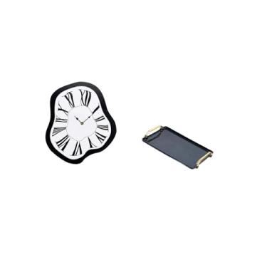 Imagem de Fenteer Organizador de Mesa de Luxo em Acrílico com Efeito Derretido, Bandeja Decorativa para Servir Doces, Salgadinhos, Café E Chá em Casas, Hotéis E Outros