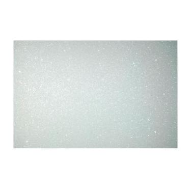 Imagem de Eva Com Glitter 5 Folhas 40X60Cm Artesanato - Prata Festas (Branco)