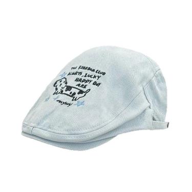 Imagem de Chapéu feminino Gatsby Newsboy com boné plano com estampa Dachshund