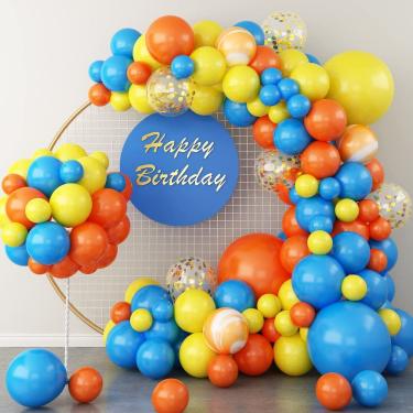 Imagem de Kit de guirlanda de balões Macaron Colorful 96 unidades com bola de confete