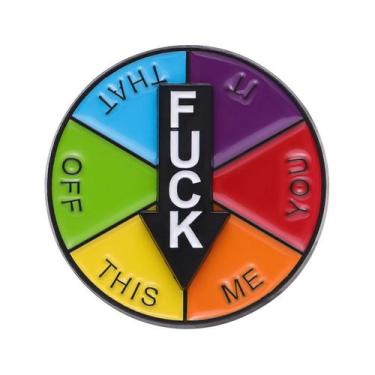 Imagem de Brooch Pin Colorful Spinner Wheel Bold Quote Design - Yiweisai