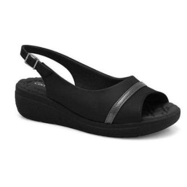 Imagem de Sandália Feminina Comfortflex Conforto Salto Anabela-Feminino